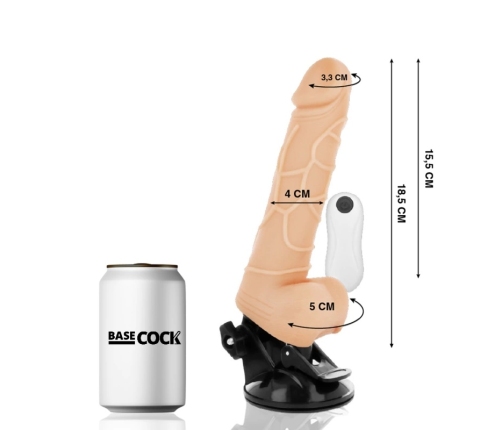 BASECOCK Remote Control Flexible Vibrating Model Flesh 18.5x4 cm TPE