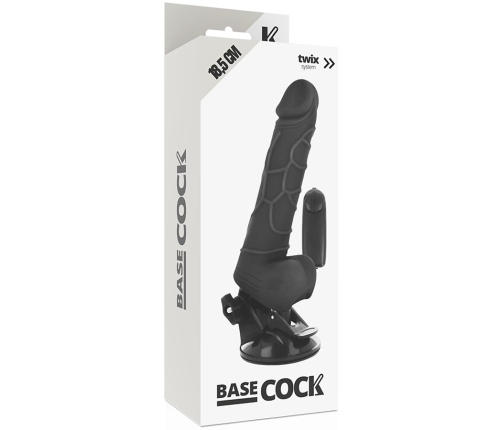 BASECOCK Black Vibrating Flexible Model 18.5cm Remote Control TPE