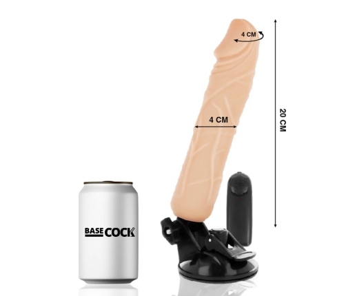 BASECOCK Vibrating Model Remote Control Flexible Flesh 20cm x 4cm