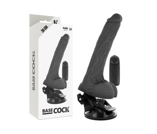 BASECOCK Vibrating Model Black 20 cm Remote Flexible Suction Base
