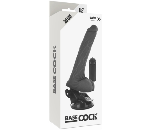 BASECOCK Vibrating Model Black 20 cm Remote Flexible Suction Base