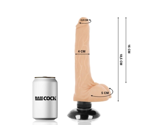 BASECOCK Vibrating Intimate Machine 2-in-1 Flexible Flesh 18.5x4cm