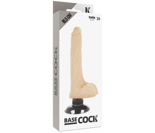 BASECOCK Vibrating Intimate Machine 2-in-1 Flexible Flesh 18.5x4cm