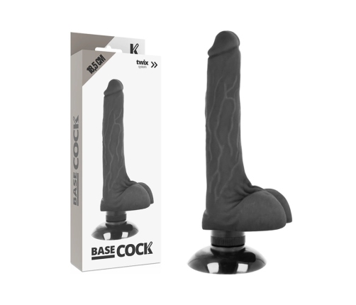 BASECOCK Flexible Vibrating Model 2-in-1 Black 18.5cm x 4cm TPE