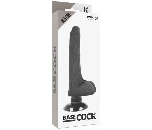 BASECOCK Flexible Vibrating Model 2-in-1 Black 18.5cm x 4cm TPE