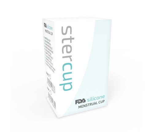 Stercup Menstrual Cup Aquamarine Size L - FDA Silicone, 24 ml Capacity