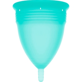 Stercup Menstrual Cup Aquamarine Size L - FDA Silicone, 24 ml Capacity