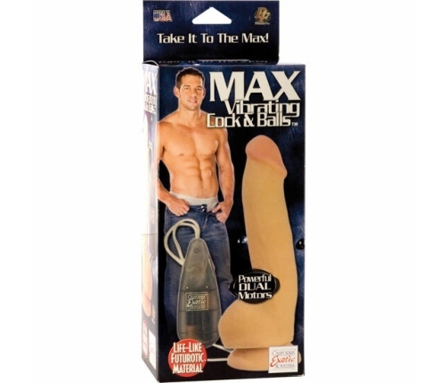 CalExotics Max Vibrating Anatomical Model with Adjustable Suction, 18 cm