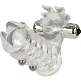 CalExotics El Toro Enhancer With Beads - Transparent Silicone Ring & Vibrating System