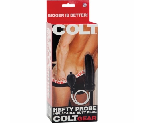 CalExotics COLT Hefty Probe Inflatable Silicone Plug Black 15.5cm