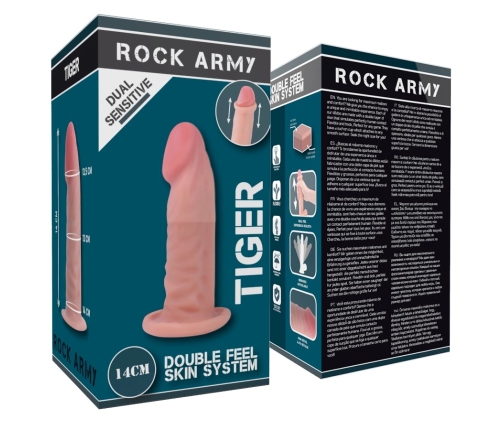 RockArmy Dual Density Tiger 14cm Intimate System with Suction Base TPE