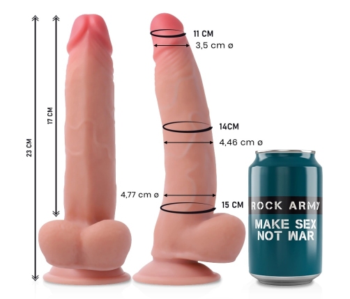 ROCKARMY - LEOPARD DILDO REALISTA DUAL DENSITY 23 CM -O- 4.77 CM