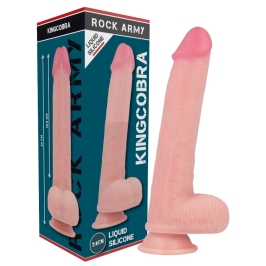 RockArmy Kingcobra Liquid Silicone Model 24cm Natural with Suction Base