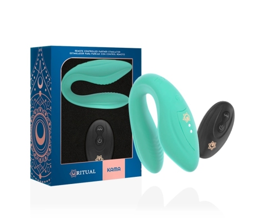 Rithual Kama Aqua Intimate Device for Couples with Remote, 10 Modes, Blue
