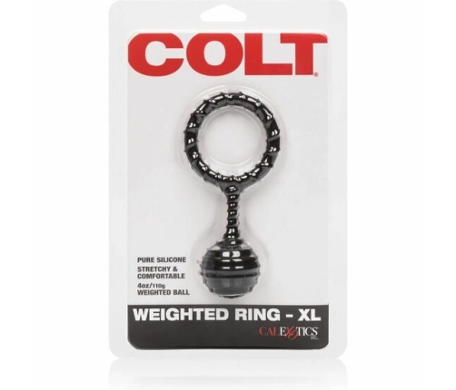 CalExotics COLT Weighted Silicone Ring XL 4.5cm 110g Black