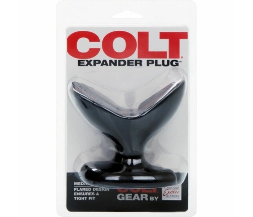 CalExotics COLT Expander Plug Medium Black Flexible TPR 9x6cm