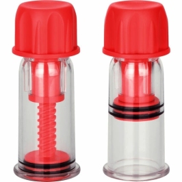 CalExotics COLT Nipple Suction Cups with Stimulating Wave System Red