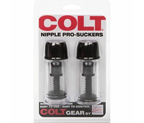 CalExotics Colt Suction Cups for Nipple Stimulation, Black, Adjustable System
