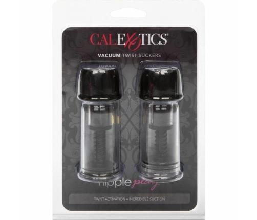 CalExotics Vacuum Twist Adjustable Suction System for Nipples Black 2pcs
