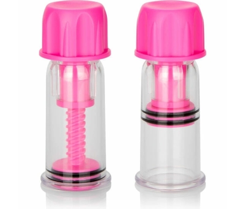 CalExotics Vacuum Twist Pink Adjustable Suction Cups 2-Pack 4cm