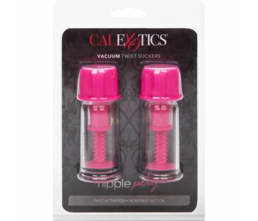CalExotics Vacuum Twist Pink Adjustable Suction Cups 2-Pack 4cm
