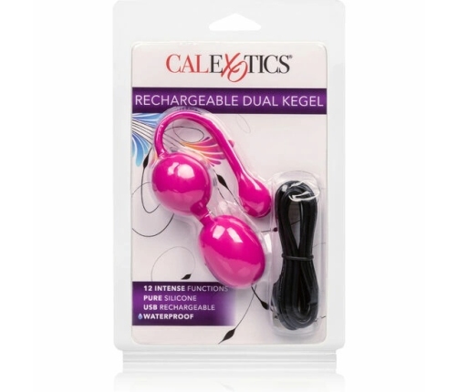 CalExotics Rechargeable Dual Kegel System Pink Silicone 9cm