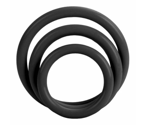 CalExotics Tri-Rings Black Set - Flexible Silicone Support Rings, 3 Sizes
