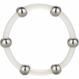CalExotics Steel Beaded Silicone Performance Ring XL, 5 cm, Black
