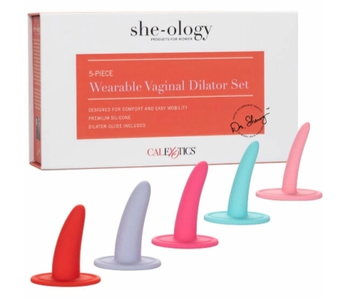 CalExotics She-Ology 5-Piece Silicone Dilator Set, Ergonomic Design