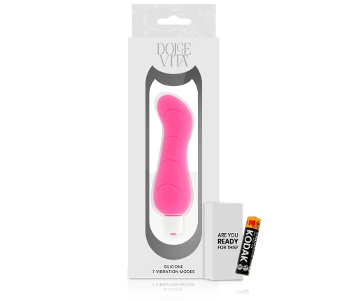 Dolce Vita G-Spot Pink Silicone Intimate Massager 7-Mode 122mm Waterproof