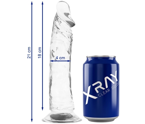 XRAY Transparent Intimate Model 21 cm x 4 cm Jelly Material, Suction Base