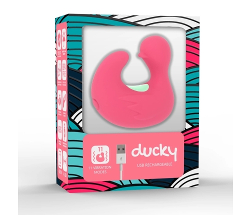 Happy Loky DuckyMania Rechargeable Silicone Finger Massager, Compact