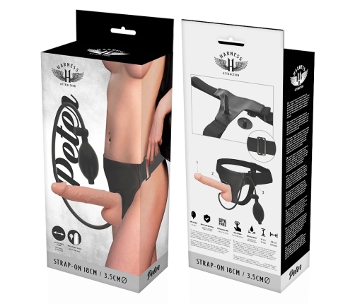 Harness Attraction RNES Peter Intimate System with Inflatable Element 18cm Black