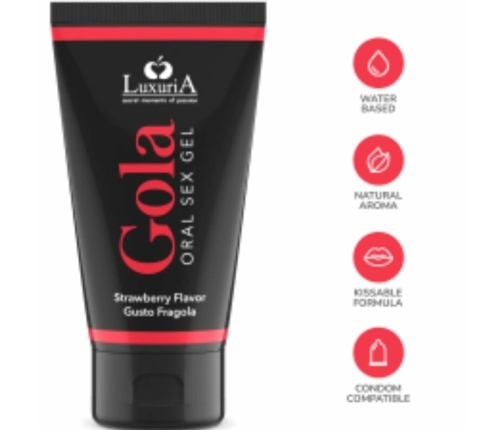 Intimateline Luxuria Strawberry Flavored Oral Gel 50ml - Moisturizing Formula