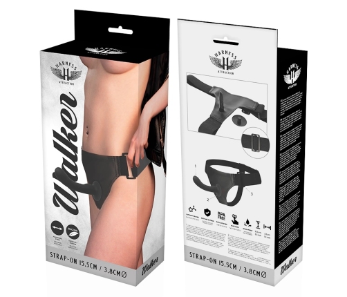 Harness Attraction RNES Silicone Walker System 15.5 cm Black Harness Set