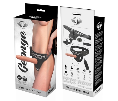 Harness Attraction George Multispeed Intimate System 19x4 cm Black