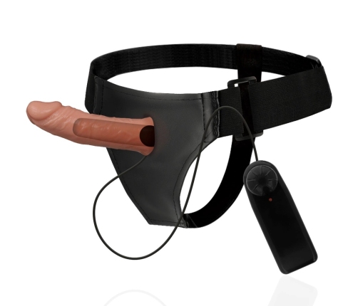 Attraction Harness Benny Hollow Intimate Device with Vibrator 15 cm Beige