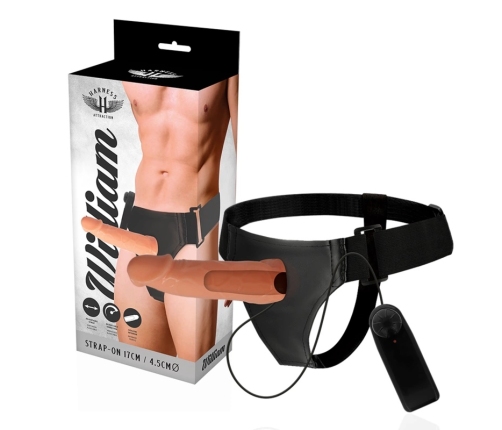 HARNESS ATTRACTION - ARNÉS  HUECO WILLIAN CON VIBRADOR 17 CM -O- 4.5 CM