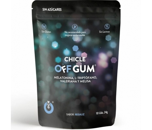 WUG Gum OFF - Valerian, L-Tryptophan, Lemon Balm & Melatonin, 10 pcs