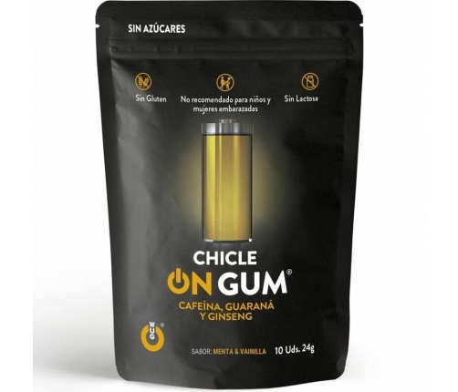 WUG Gum On - Caffeine, Ginseng & Guarana Energy Chewing Gum 10 pcs