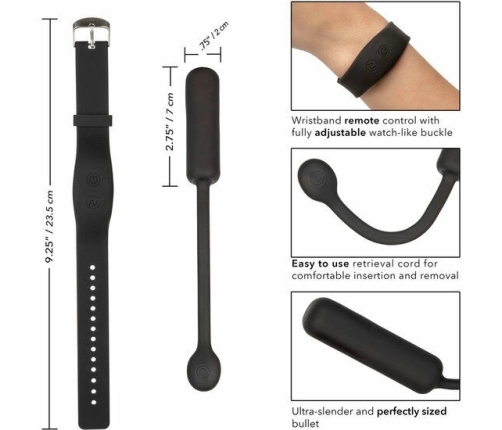 CalExotics Wristband Remote Petite Bullet - Compact Wireless Vibrating Device