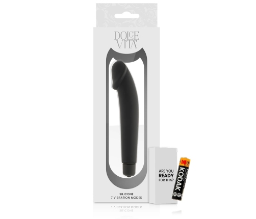Dolce Vita Intimate Silicone Device Black 7-Mode, Waterproof, 158mm