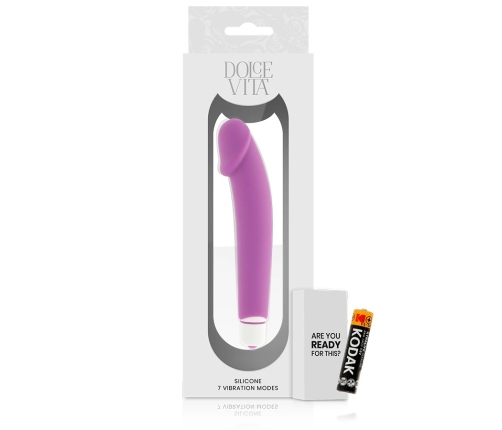 Dolce Vita Classic Purple Silicone Intimate Device 7-Mode Waterproof 158mm
