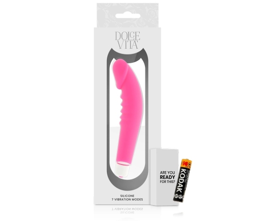 Dolce Vita Pink Silicone Intimate Device 7-Mode Waterproof 158mm