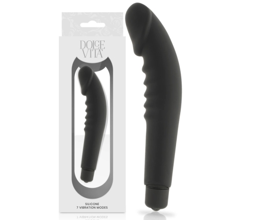 Dolce Vita Black Silicone Multi-Function Intimate Device 158mm