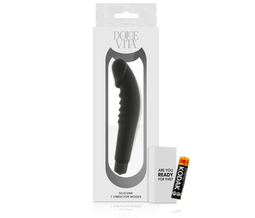 Dolce Vita Black Silicone Multi-Function Intimate Device 158mm