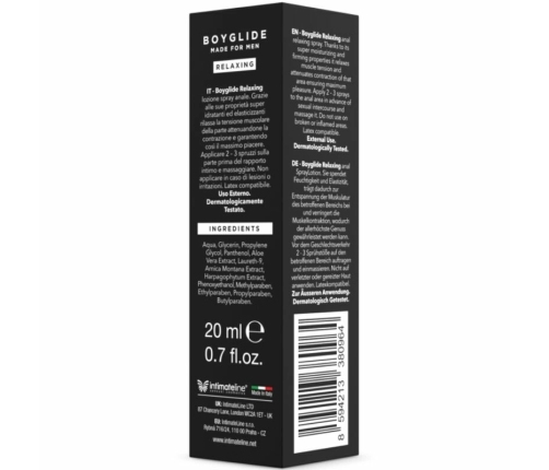 Intimateline Boyglide Comfort Formula Anal Relaxing Spray 20 ml