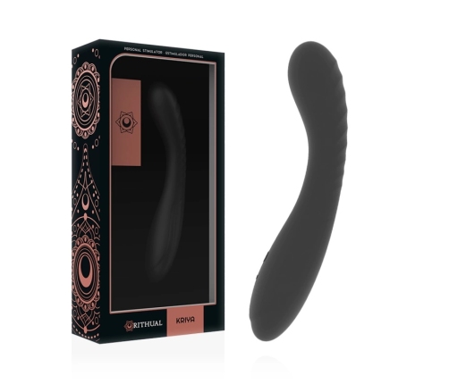 Rithual Kriya Rechargeable Intimate Device Black Medical Silicone