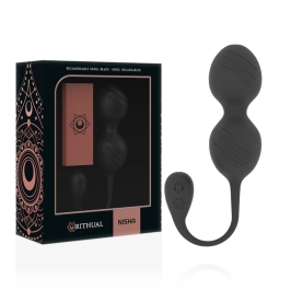 Rithual Nisha Rechargeable Kegel Trainer Black - 10 Modes, Medical Silicone