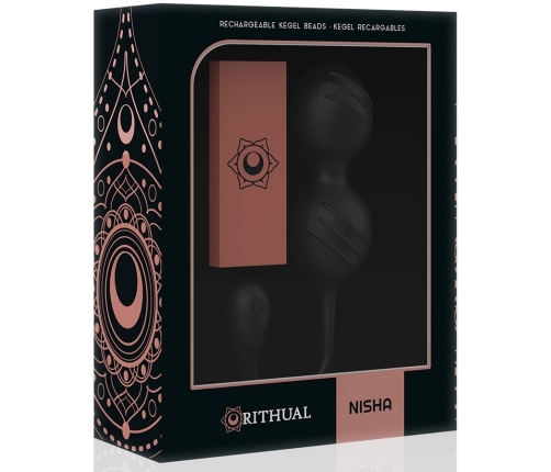 Rithual Nisha Rechargeable Kegel Trainer Black - 10 Modes, Medical Silicone